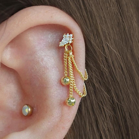 Ball Droplet Chain Charm