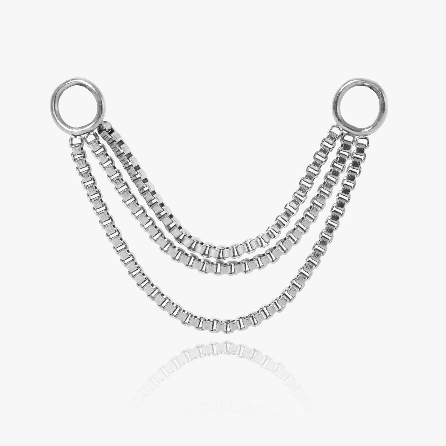 Triple Chain Charm Connector | Stainless Steel