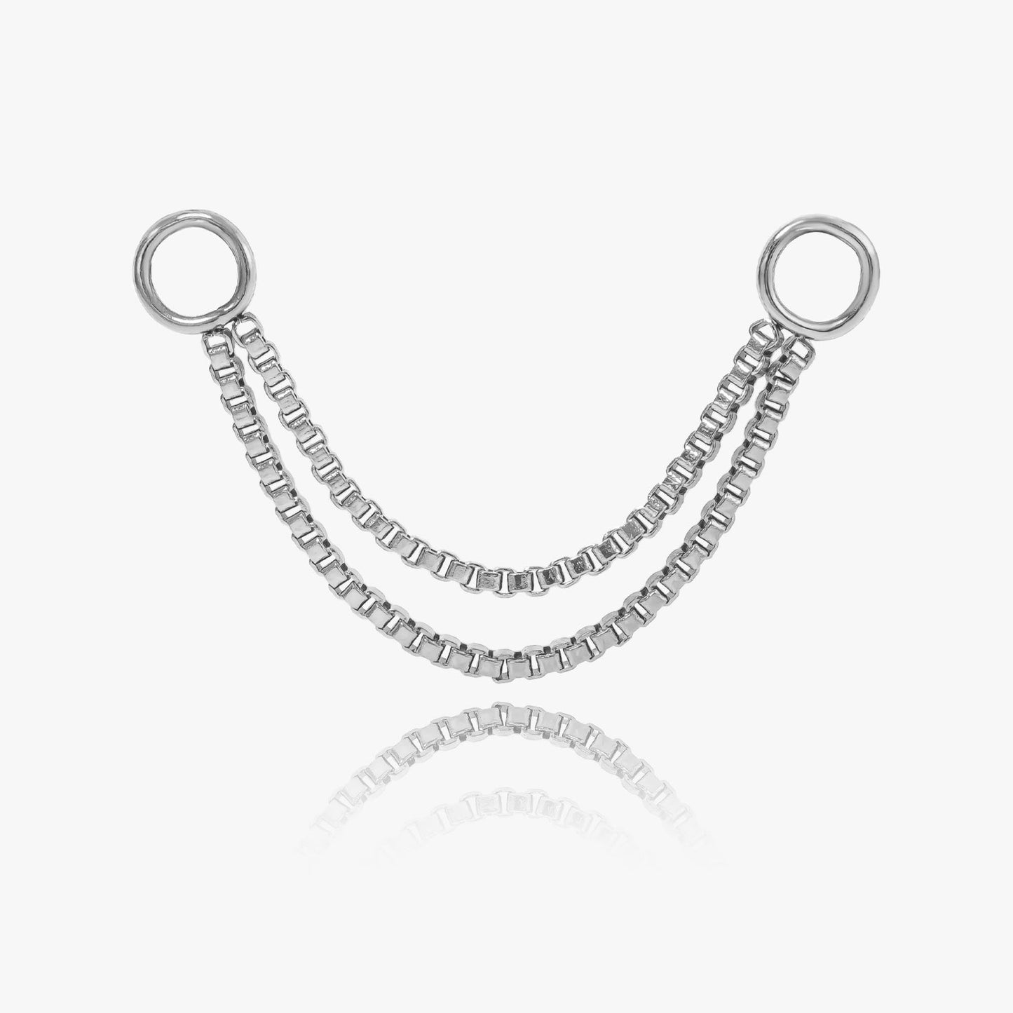 Double Chain Charm Connector | Stainless Steel