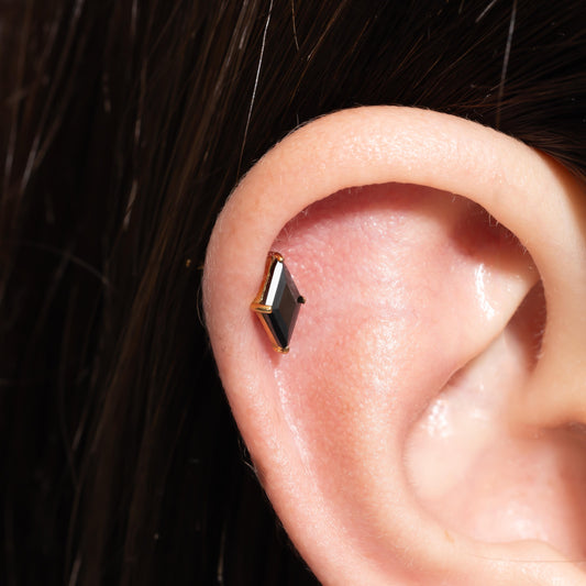 Vera - Black Diamond Push Pin Flatback Stud