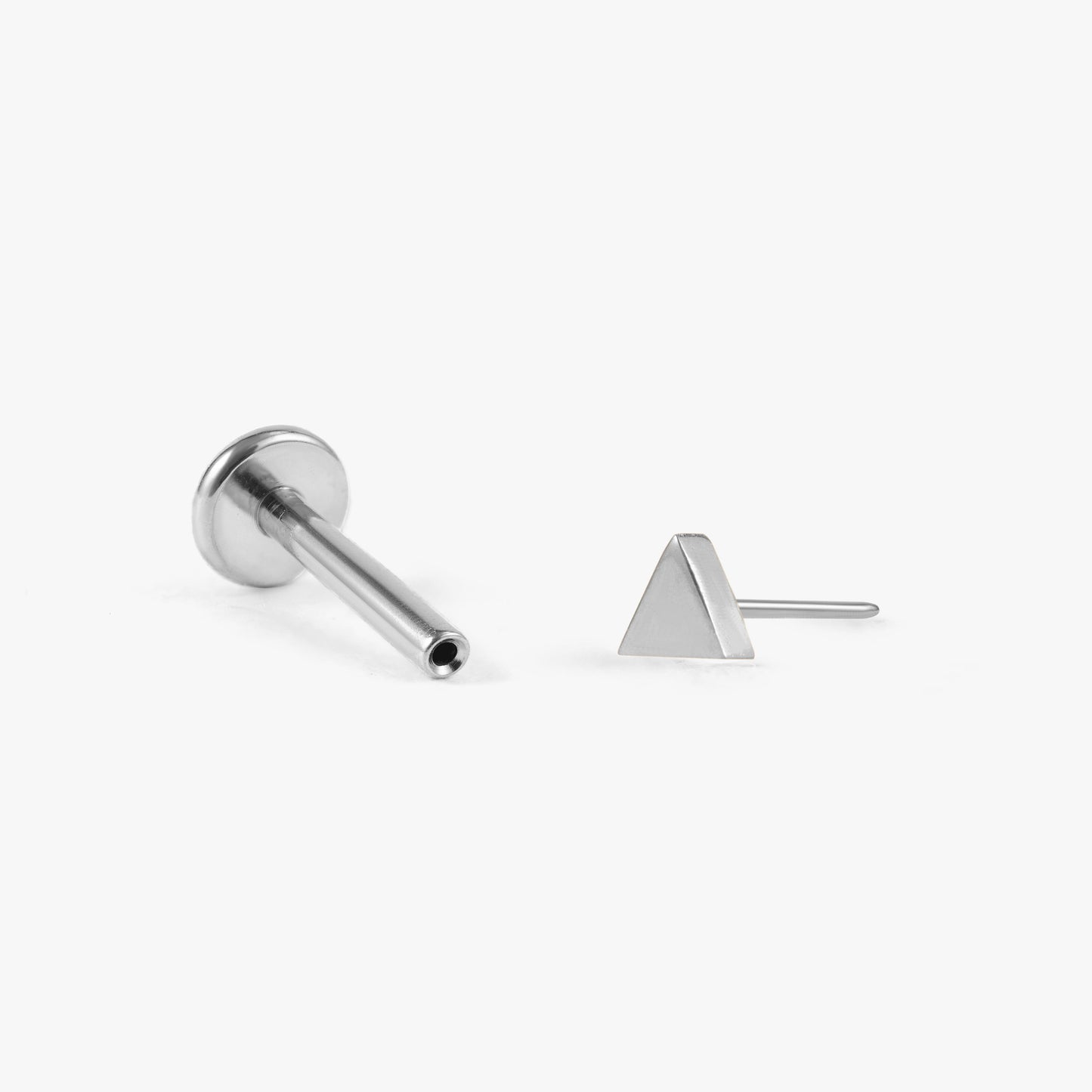 Color_Silver;Triangle Push Pin Earrings - Erica Jewels