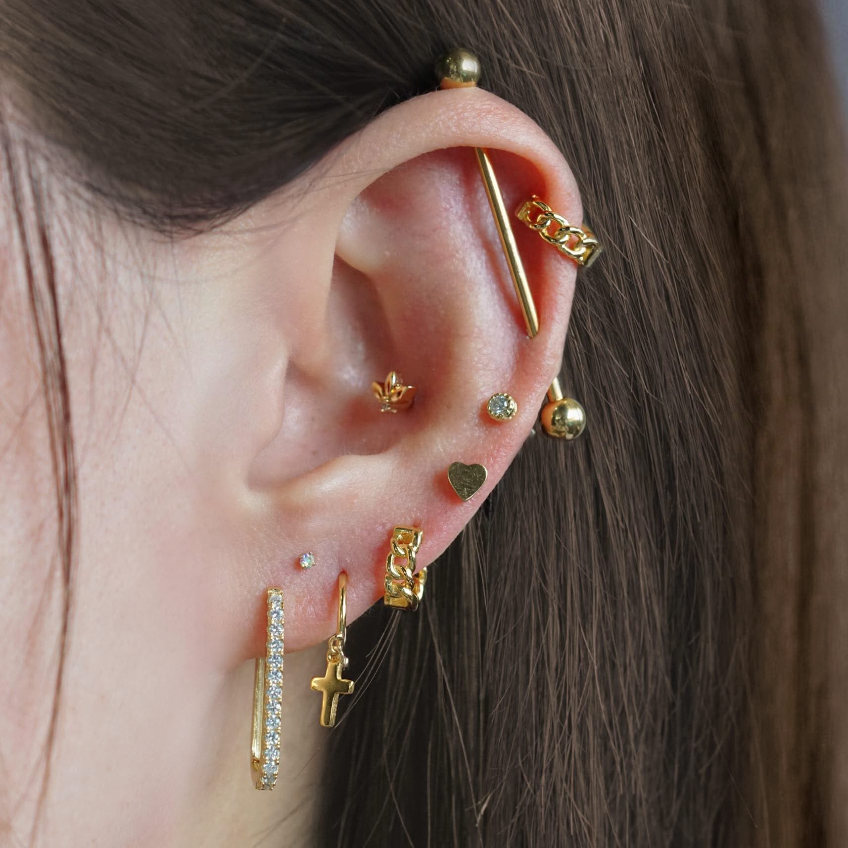 Simple Heart Flat Back Nap Earrings