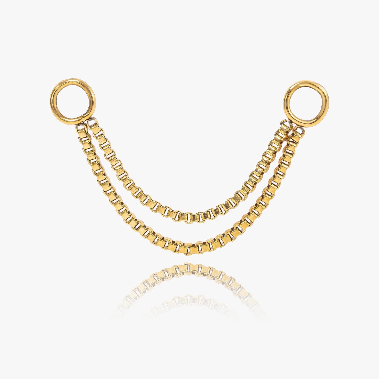 Double Chain Charm Connector | Stainless Steel
