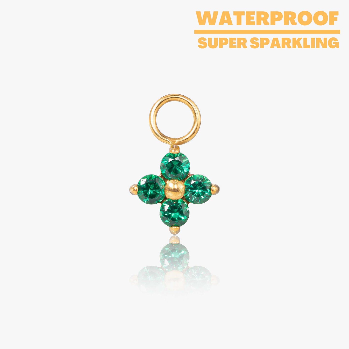 Luna - Four Leaf Clover Charms - Crystal | Black | Emerald | Amethyst
