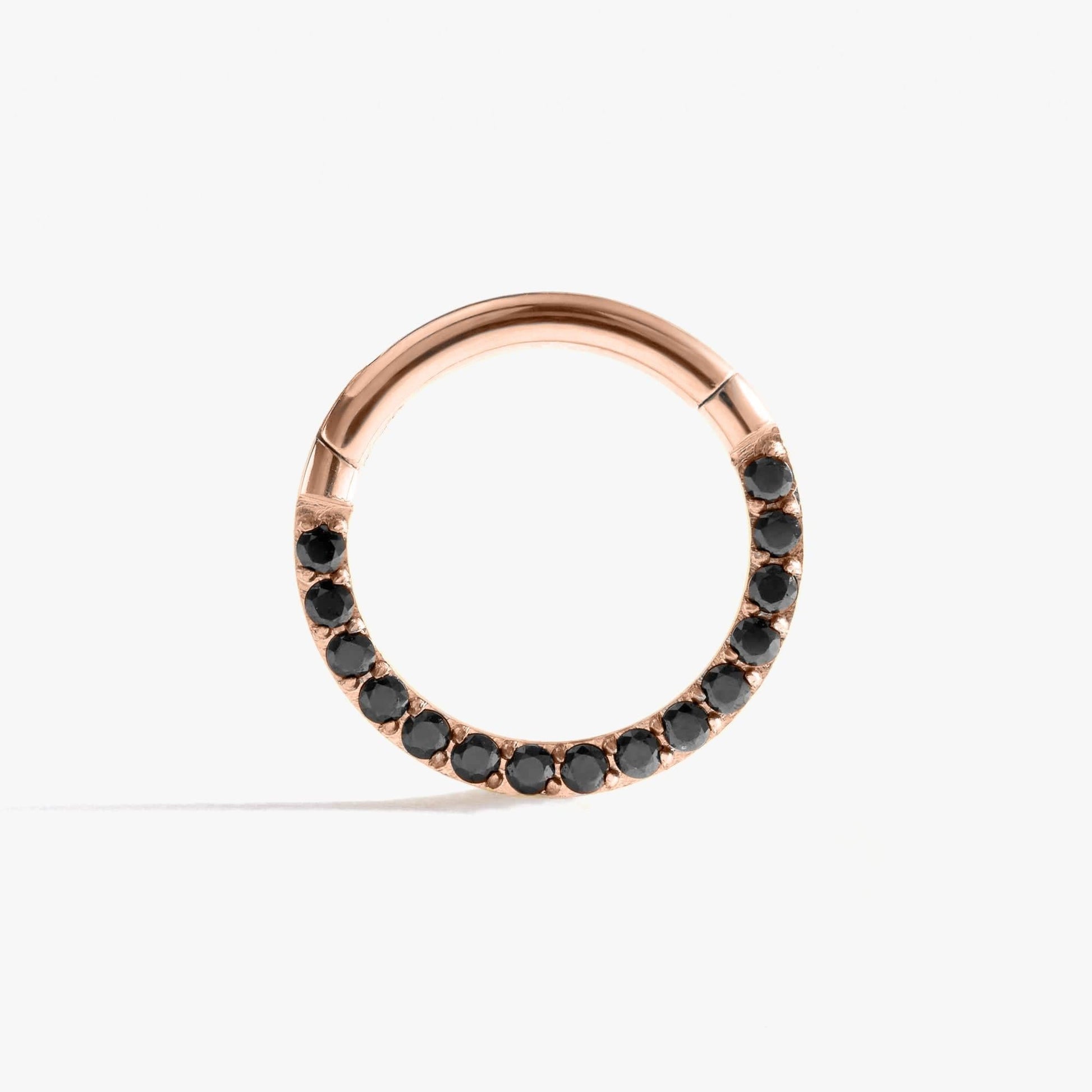 Orbit Black 3A CZ Daith Jewelry & Septum Rings-EricaJewels