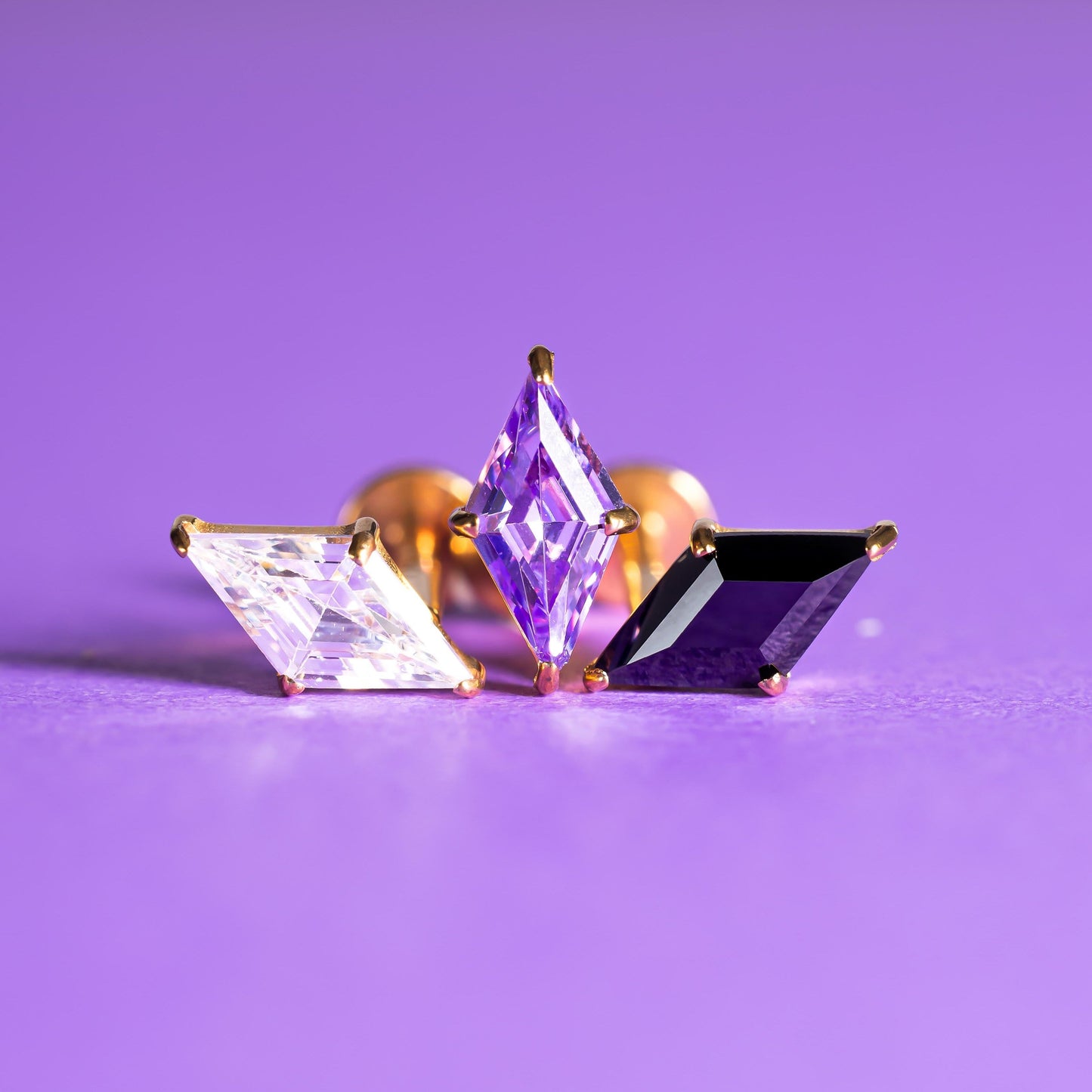 Vera - Crystal Diamond Push Pin Flatback Stud