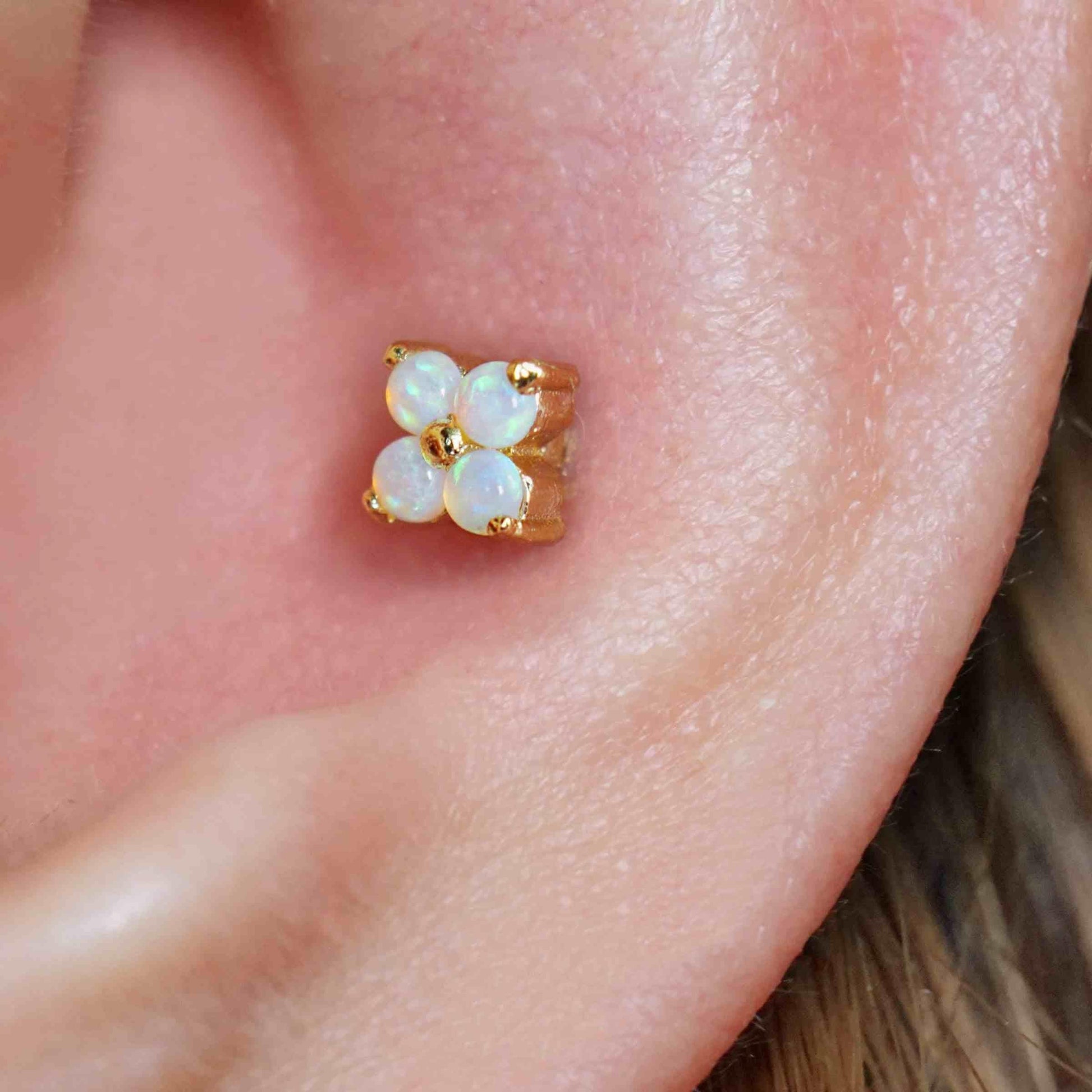 Color_ALL;Dainty White Opal Earrings - EricaJewels