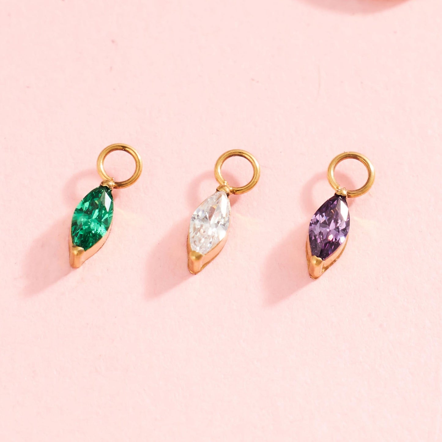 Emerald Marquise Dangle Charm