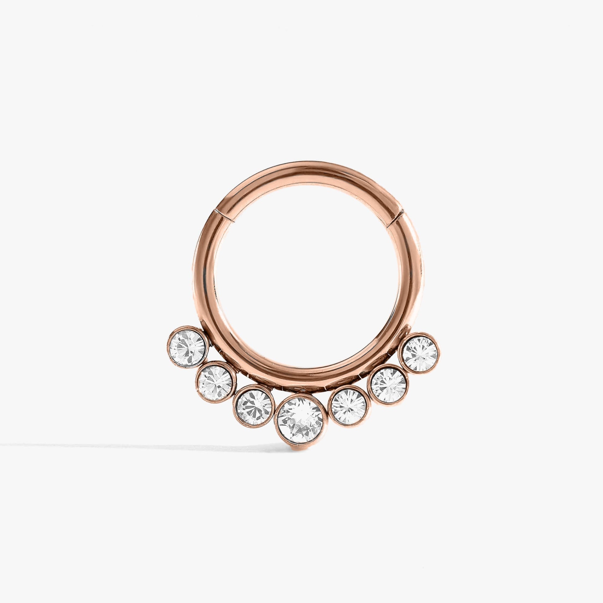 Hinged Crystal 3A CZ Daith Earring & Septum Rings-EricaJewels