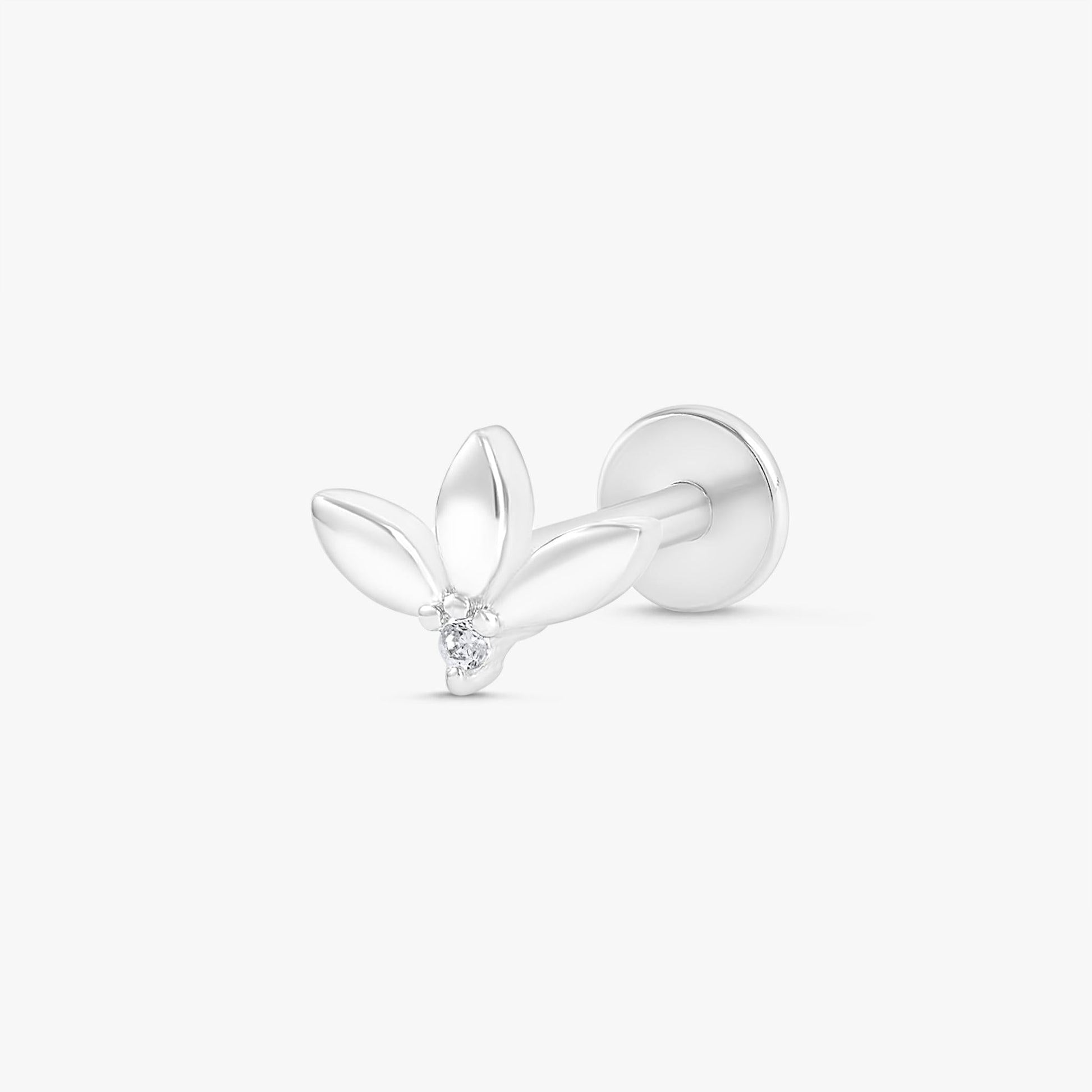 Color_Silver,Bar Type & Materials_Labret (Titanium); Marquise Earrings - EricaJewels