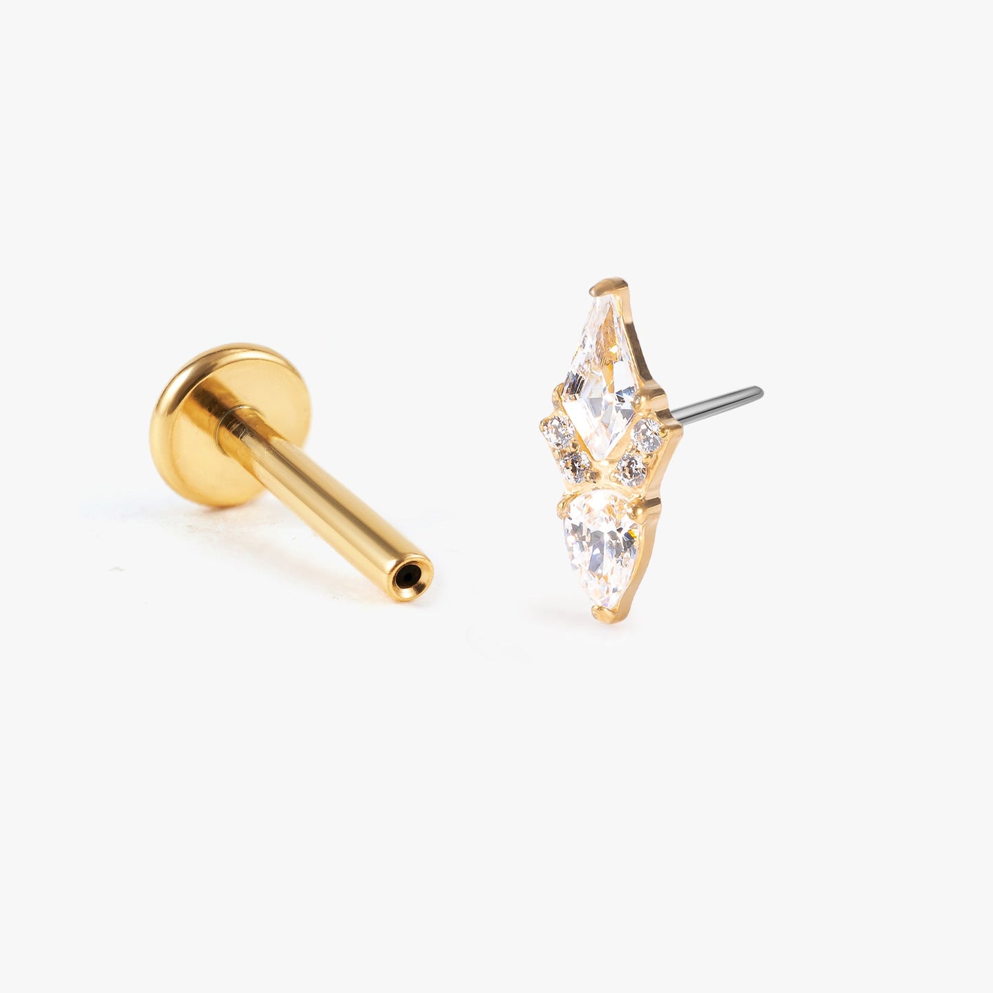Eva - Kite Cut Crystal Push Pin Stud