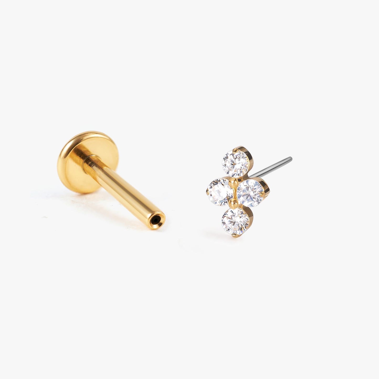 Lina - Crystal Bloom Push Pin Flatback Stud