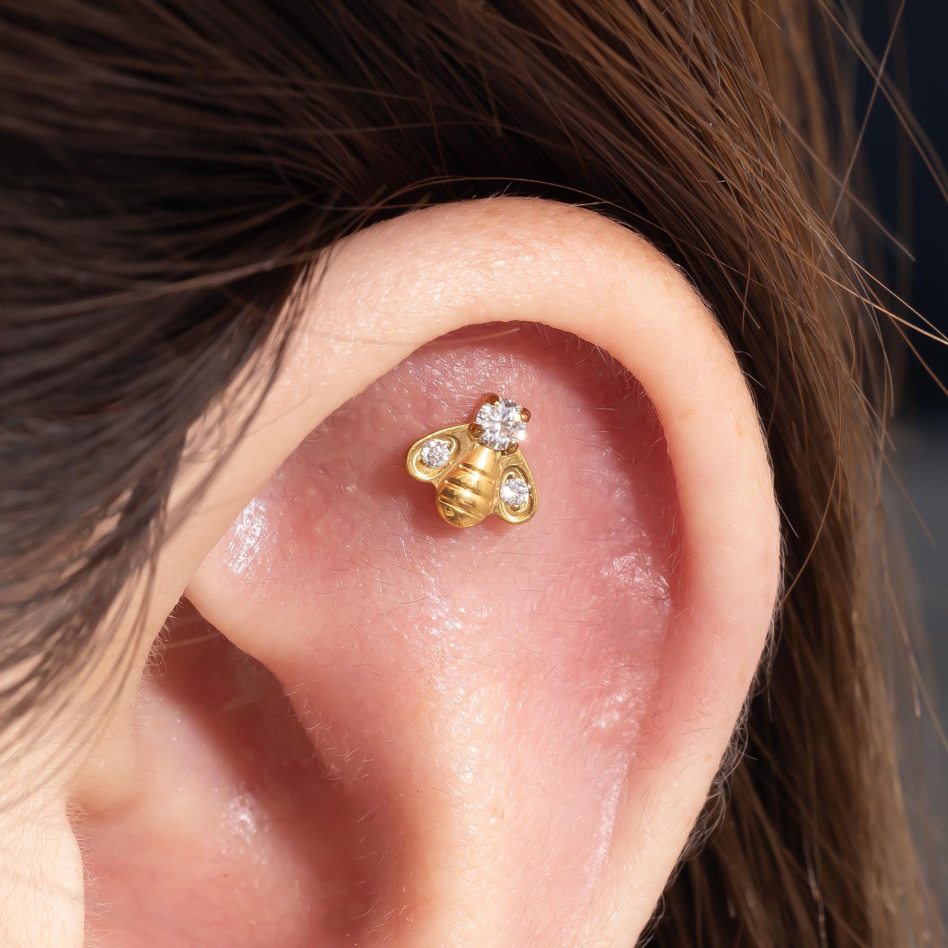  Bee Ttianium Flatback Stud