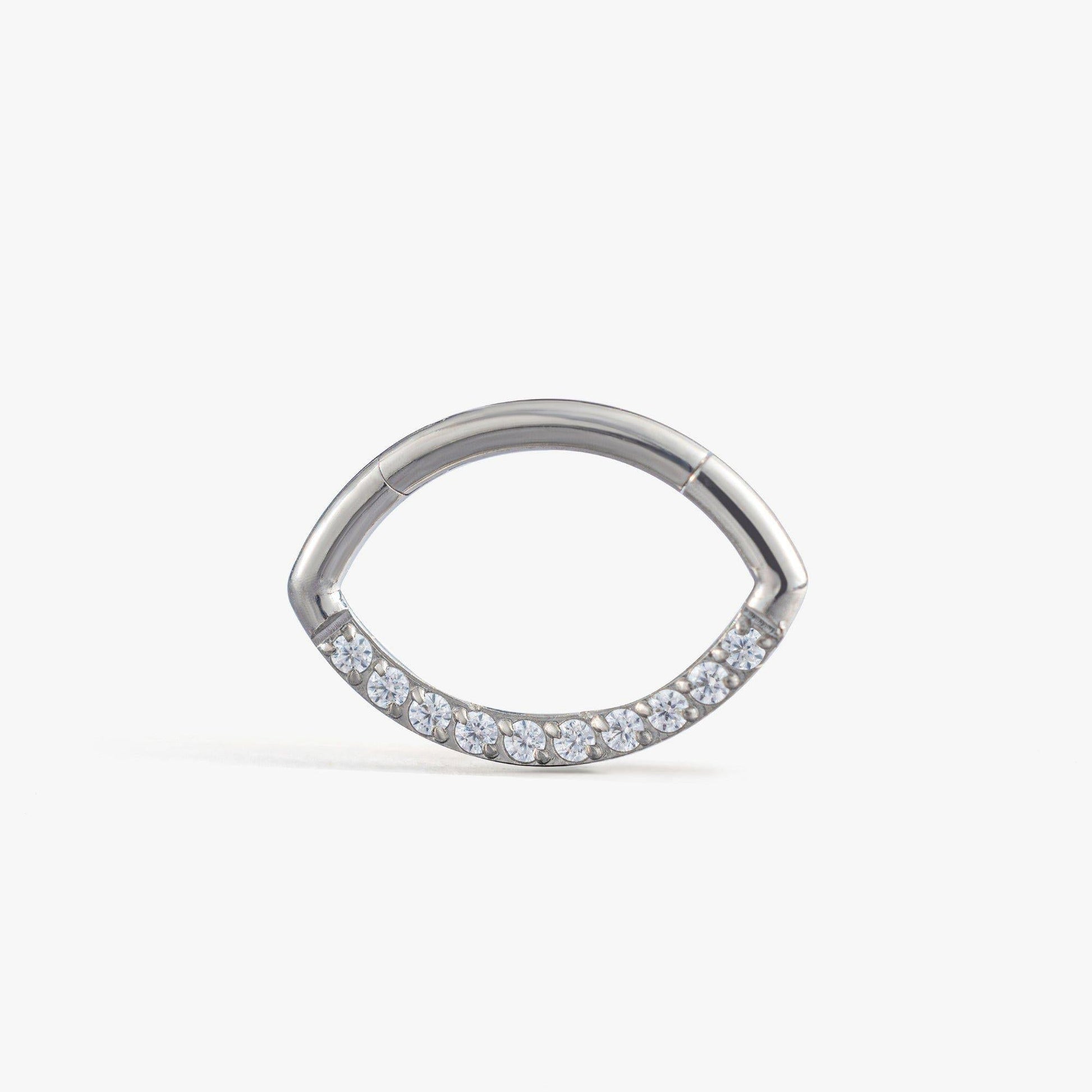 Marquise Shape Crystal 3A CZ Daith Jewelry & Septum Rings