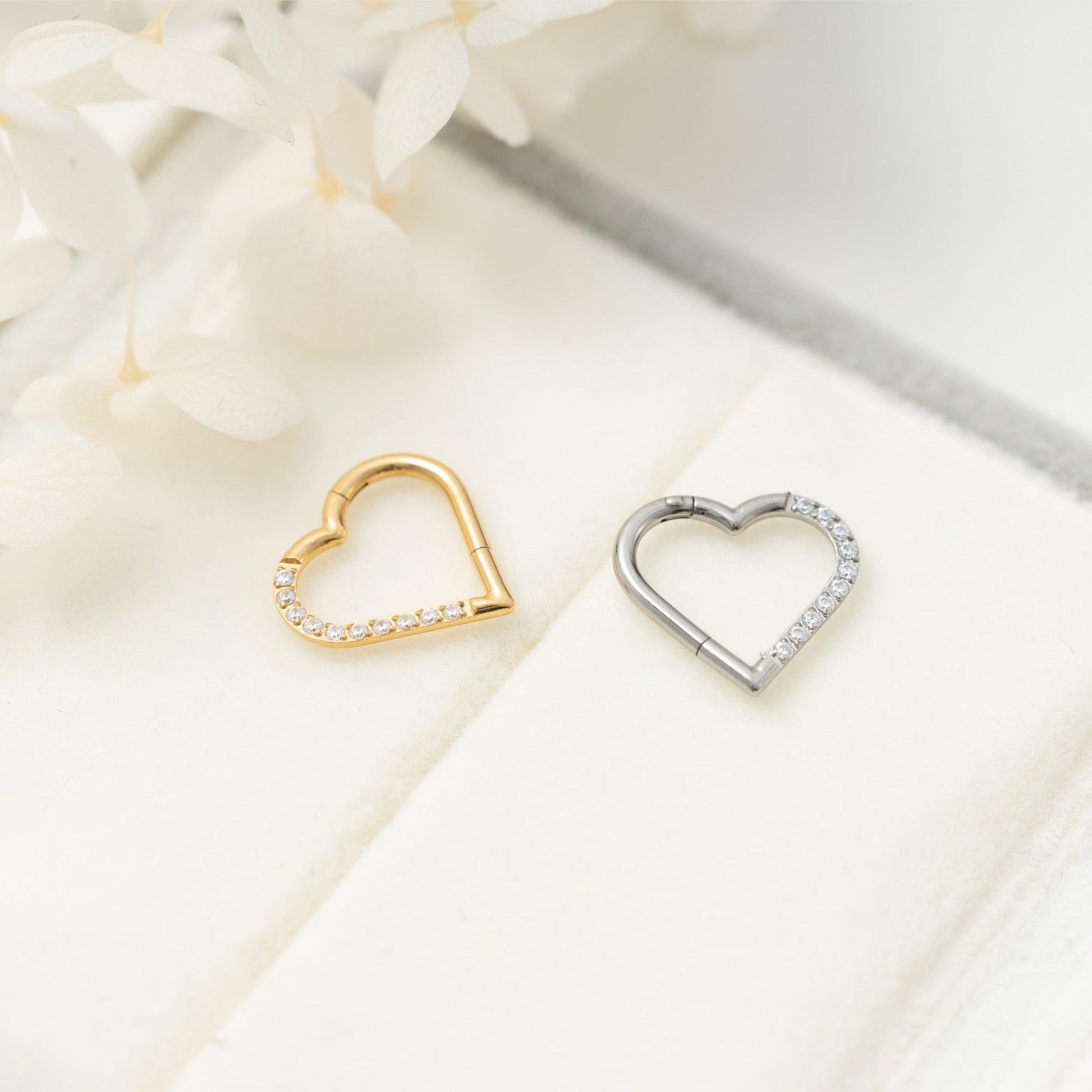 Heart Shape Daith Jewelry-Left And Right Ear | Erica Jewels