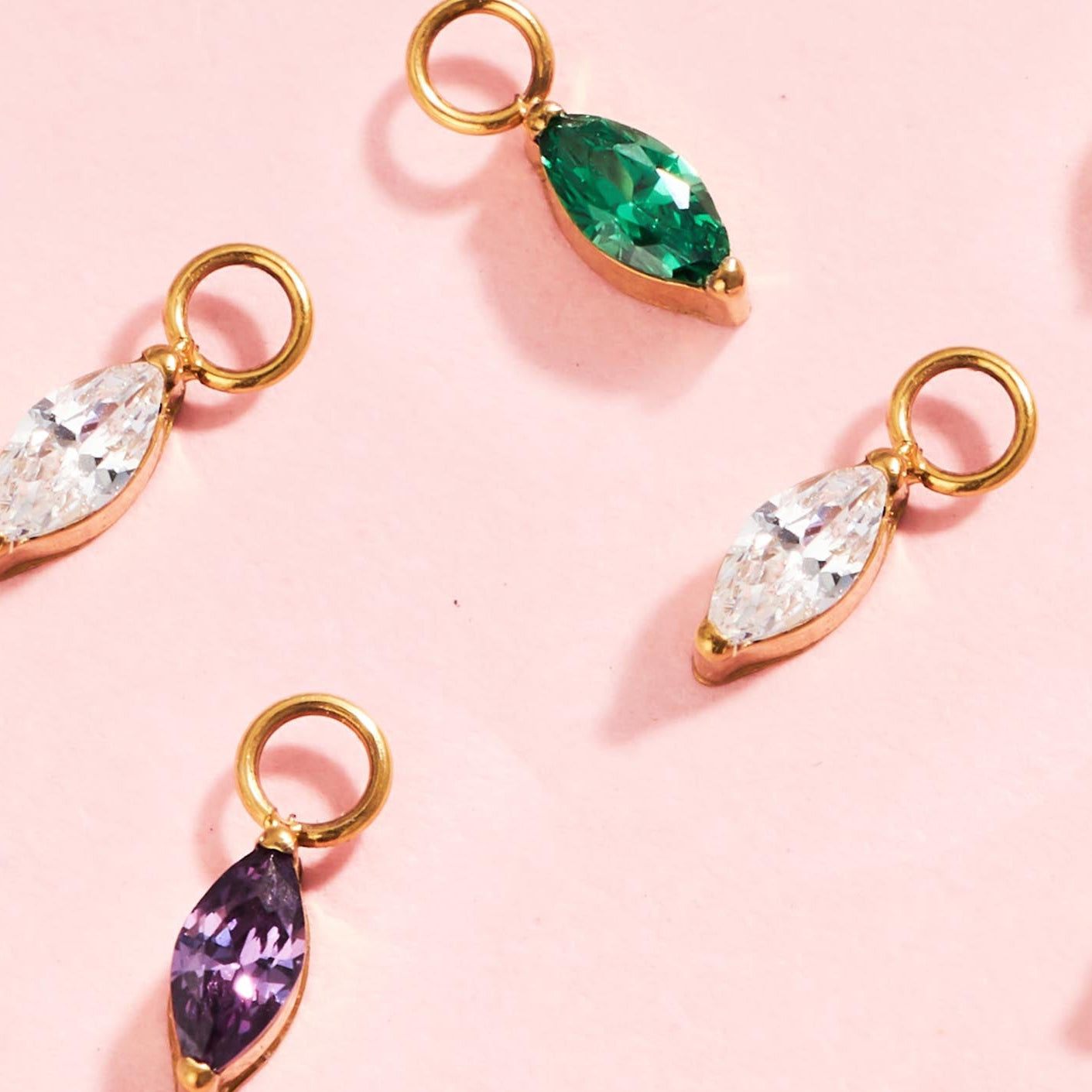 Emerald Marquise Dangle Charm
