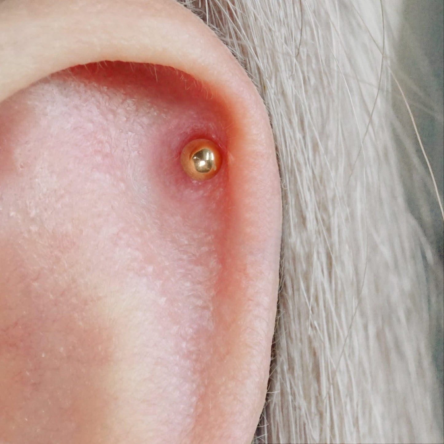 Color_ALL;Plain Bead Push Pin Piercing Earring
