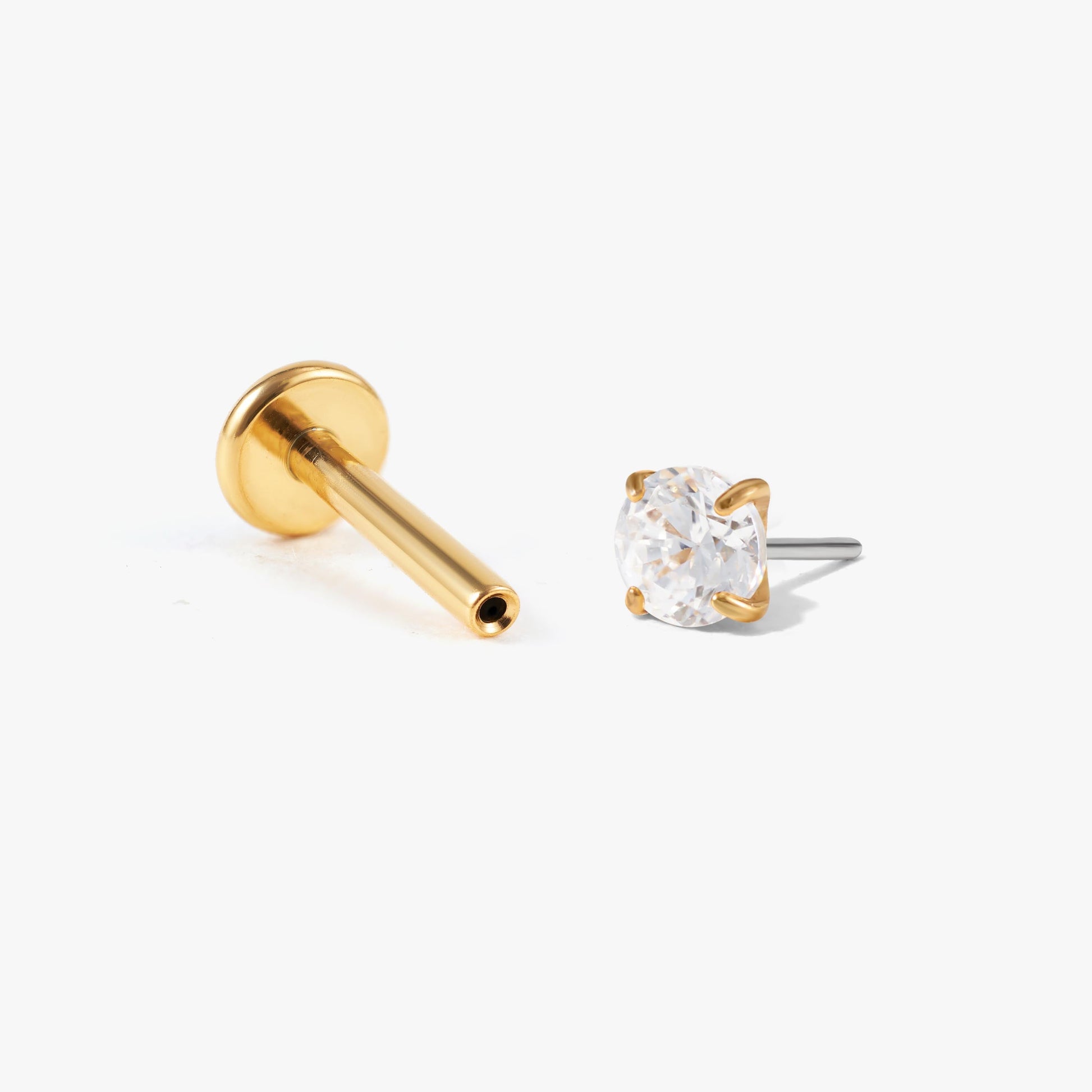 Color_Gold;Petite Shimmer | Tiny Twinkle Crystal Push Pin Stud-Gold
