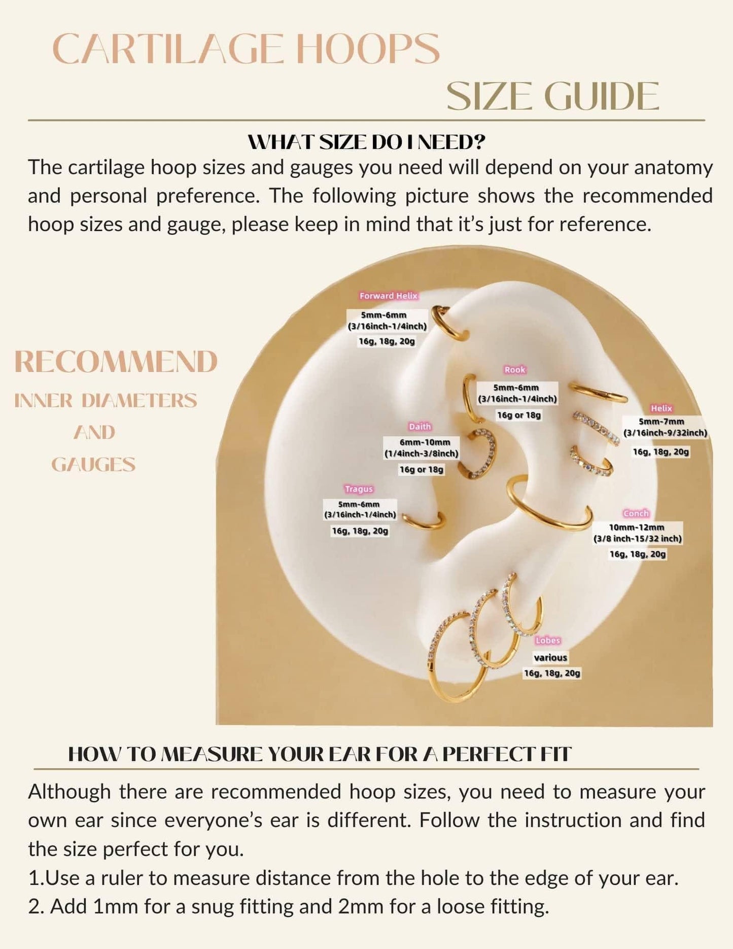 hoop size guide