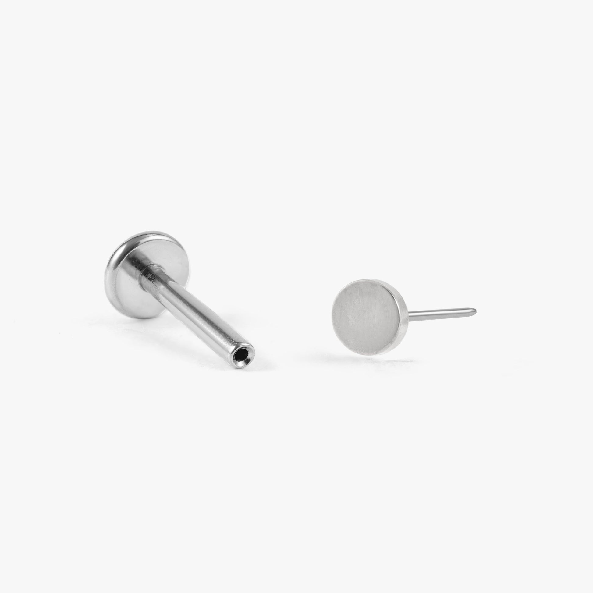 Color_Silver;Disc Push Pin Earring - Erica Jewels