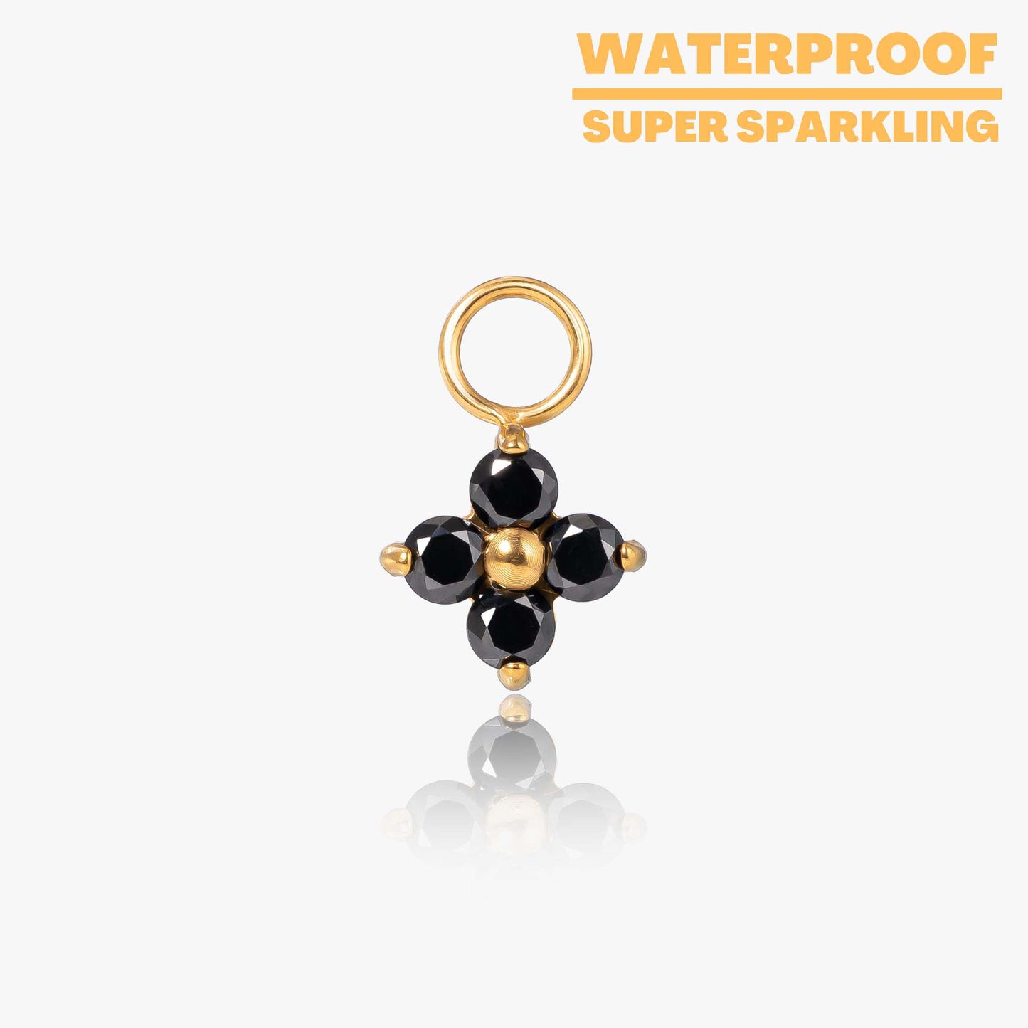 Luna - Four Leaf Clover Charms - Crystal | Black | Emerald | Amethyst