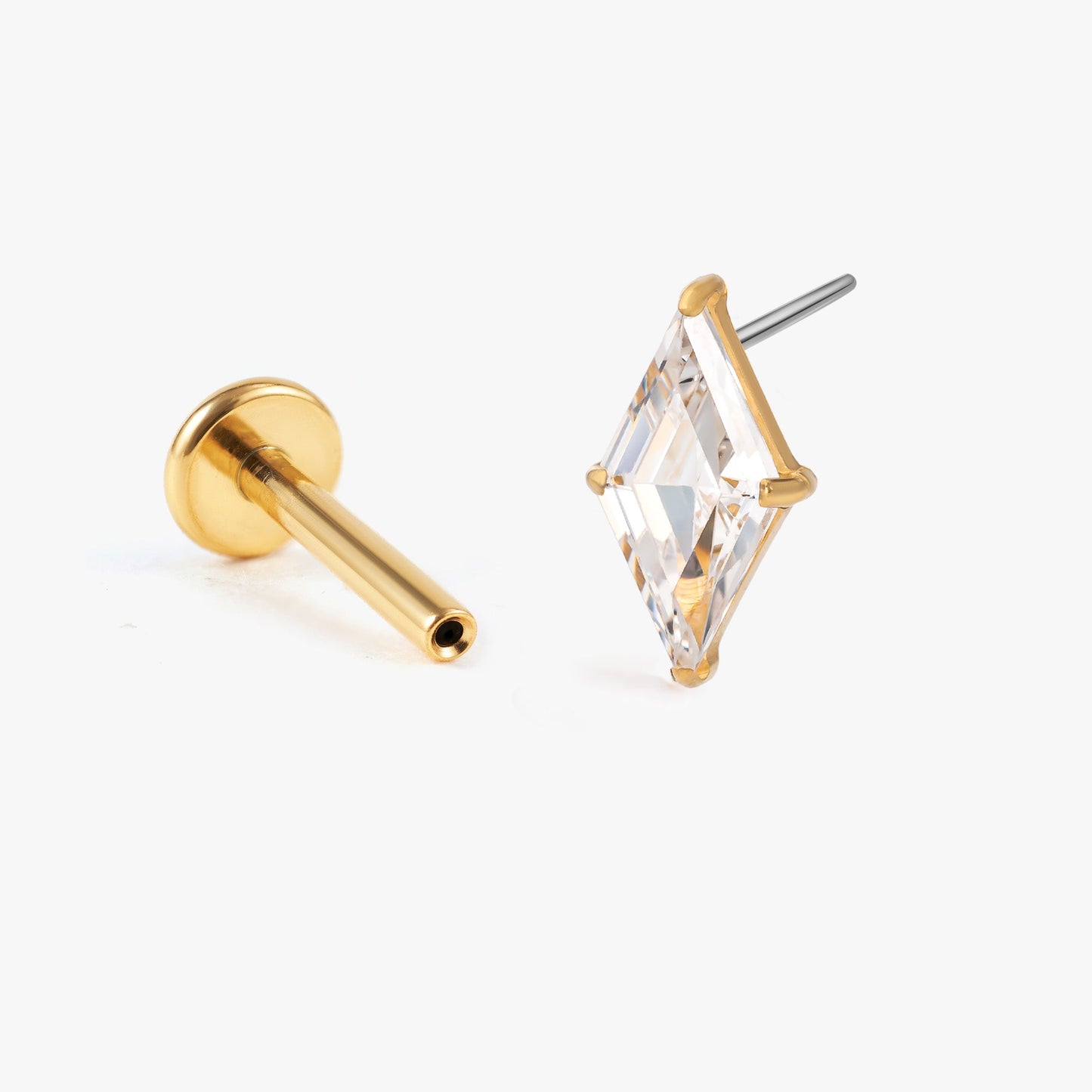 Vera - Crystal Diamond Push Pin Flatback Stud