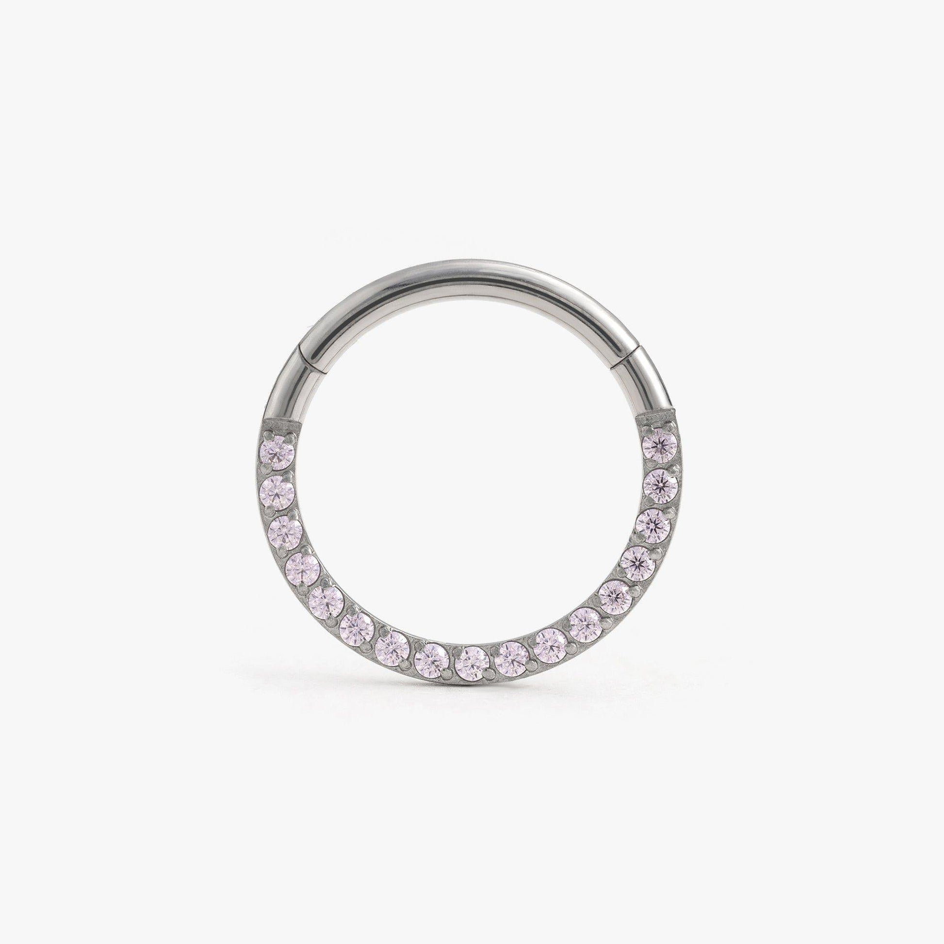 Titanium Pink 3A CZ Daith Jewelry & Septum Rings
