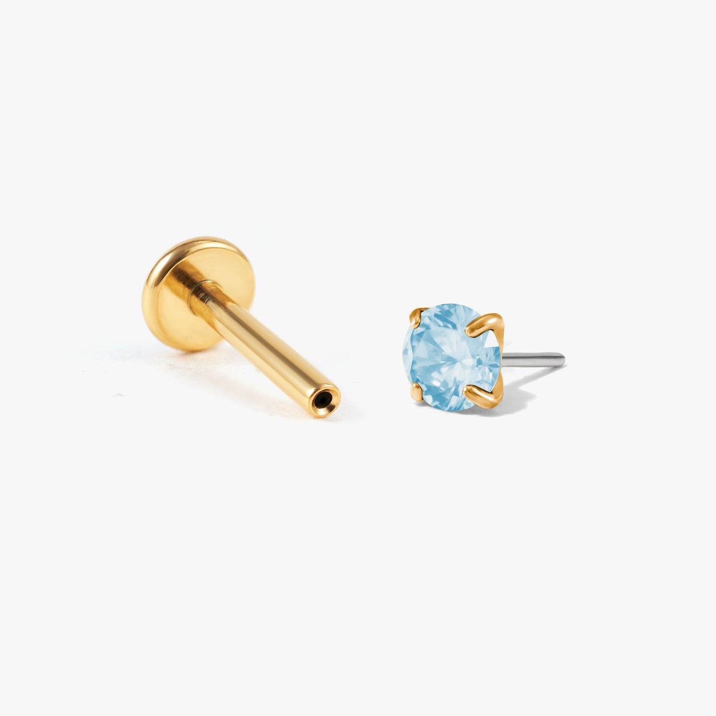 Color_Aquamarine; birthstone earring