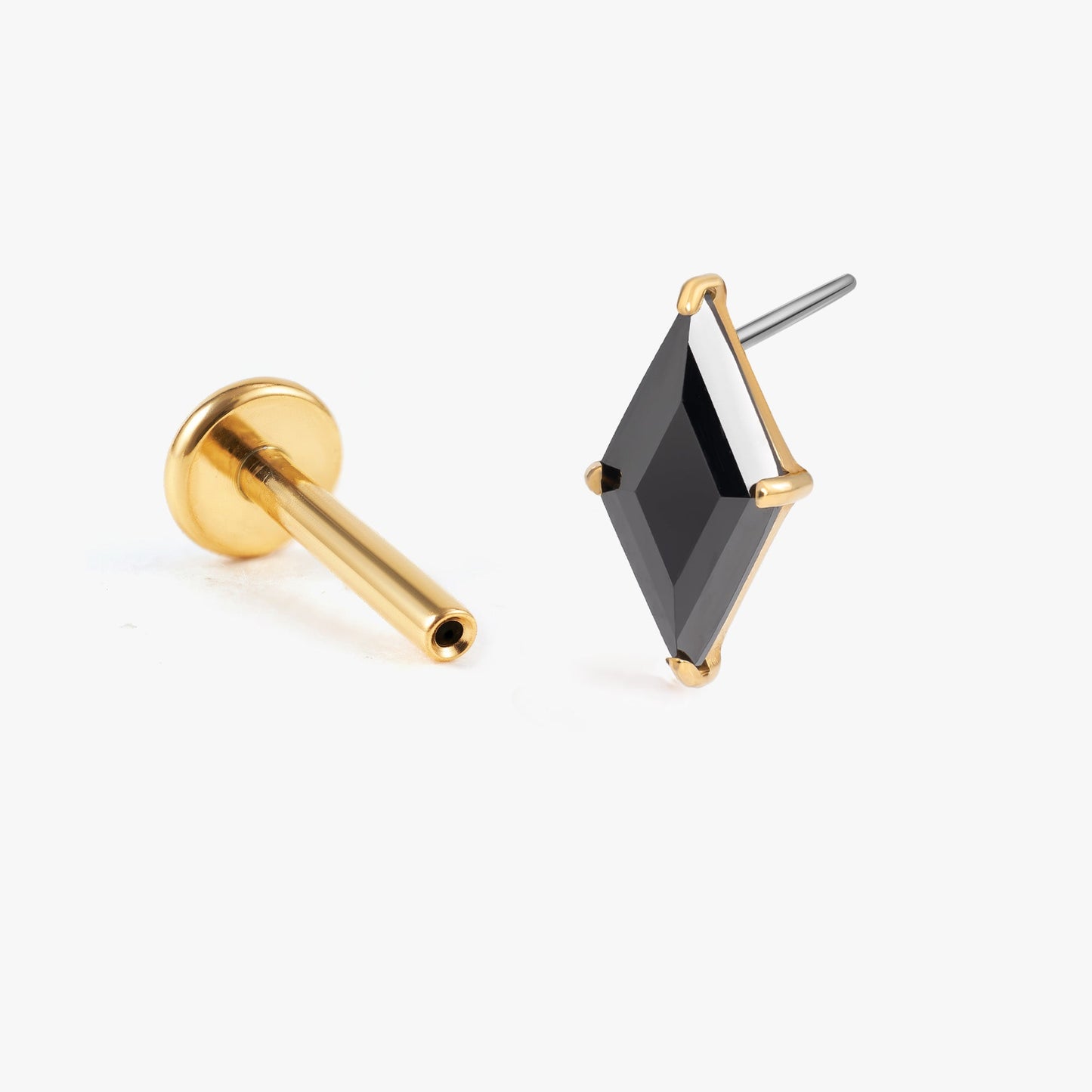 Vera - Black Diamond Push Pin Flatback Stud