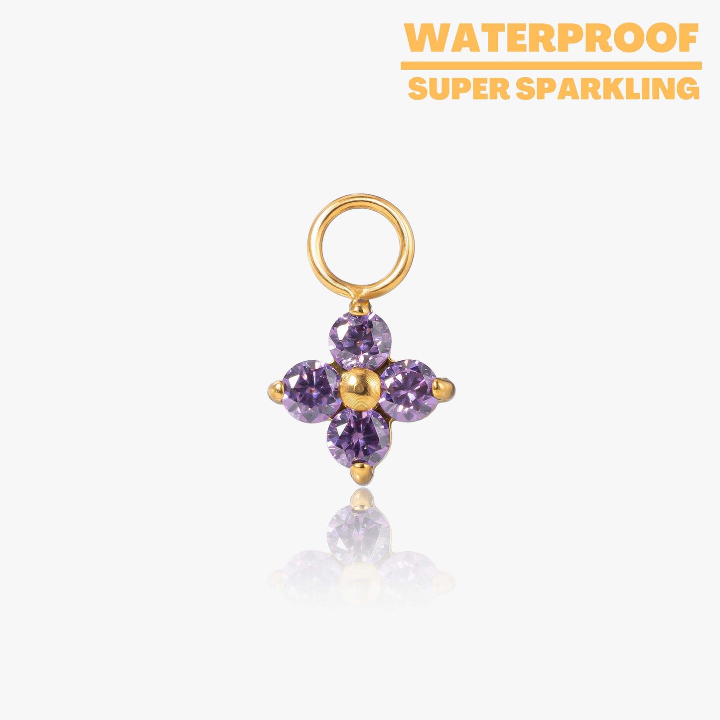 Luna - Four Leaf Clover Charms - Crystal | Black | Emerald | Amethyst