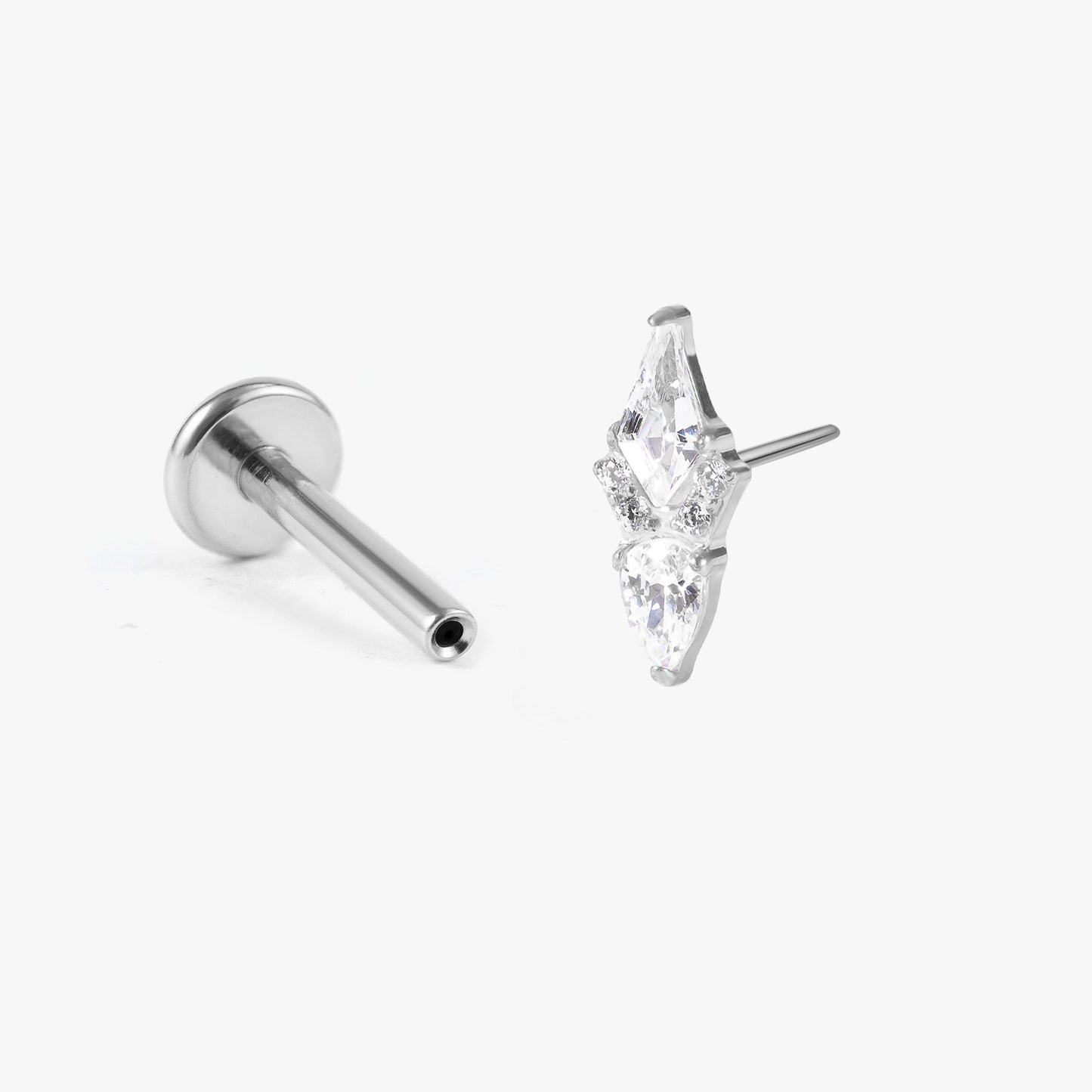 Eva - Kite Cut Crystal Push Pin Stud