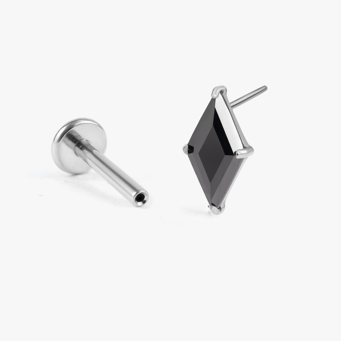 Vera - Black Diamond Push Pin Flatback Stud